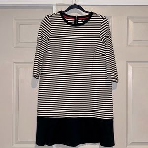 Scuba drop waist stripped dress.